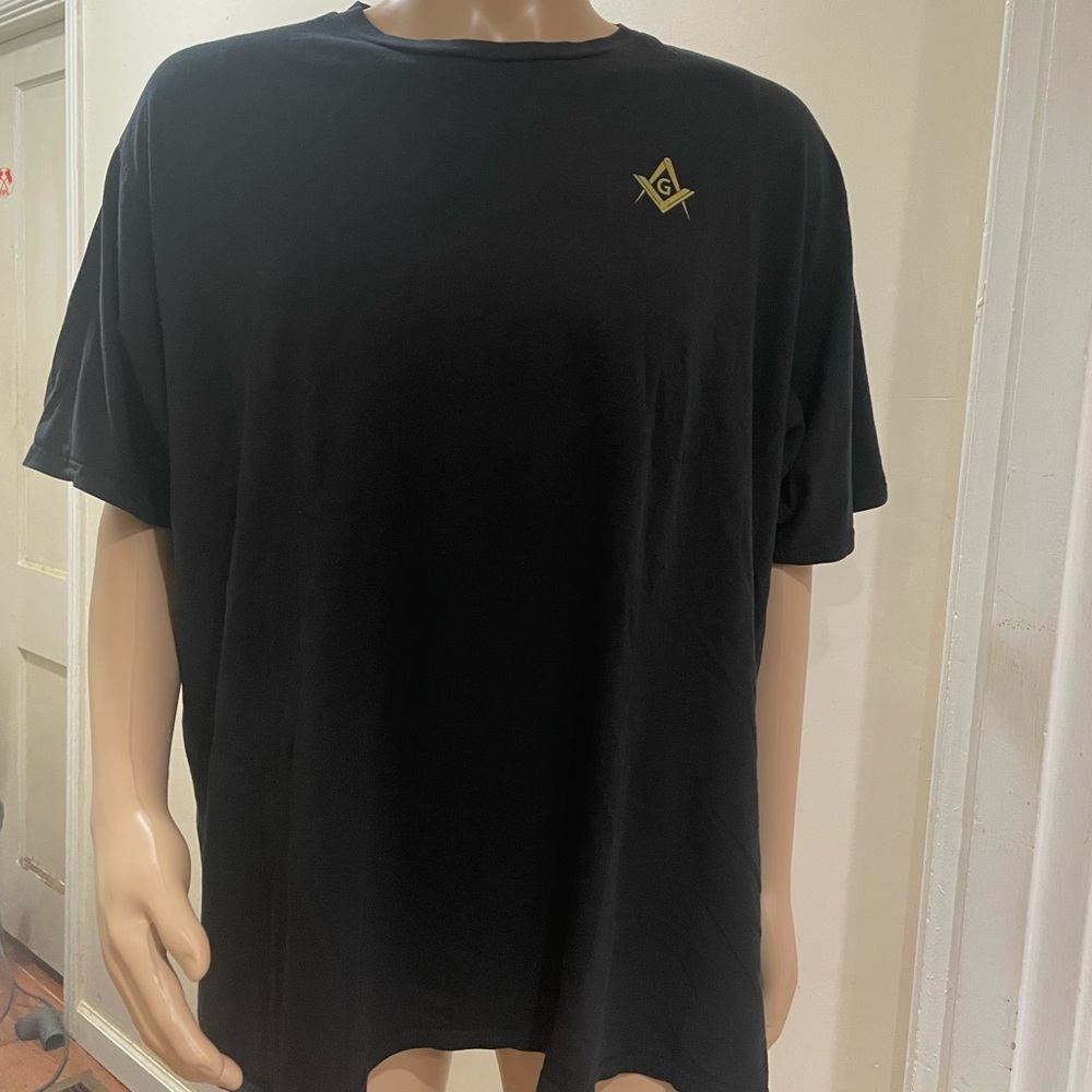 Mens Black FreeMason T-shirt 3XL
